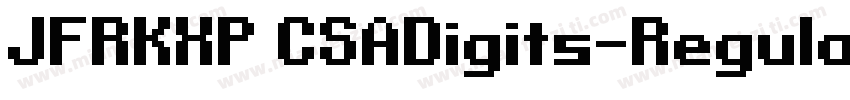 JFRKXP CSADigits-Regular字体转换